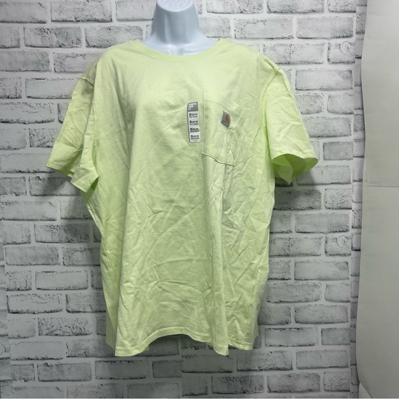 Carhartt Women’s Loose Fit One Pocket Neon Tee 2X NWT - Picture 1 of 7